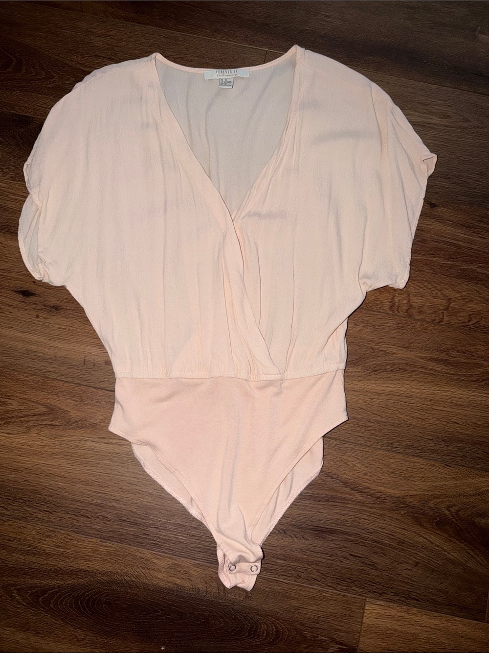 Forever 21 Pale Pink Wrap-Front Bodysuit